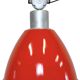 Large Red Painted Industrial Factory Lamp from Elektrosvit, 1960s