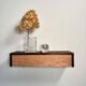 Vintage floating commode in teak and beech wood from the 1960s.