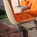 Set of 4 vintage Steelcase Strafor office chairs by Randall Buck.