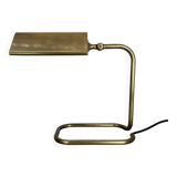 Cubic Modernist Brass Metal Table Light by Florian Schulz, Germany, 1970s