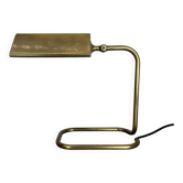 Cubic Modernist Brass Metal Table Light by Florian Schulz, Germany, 1970s