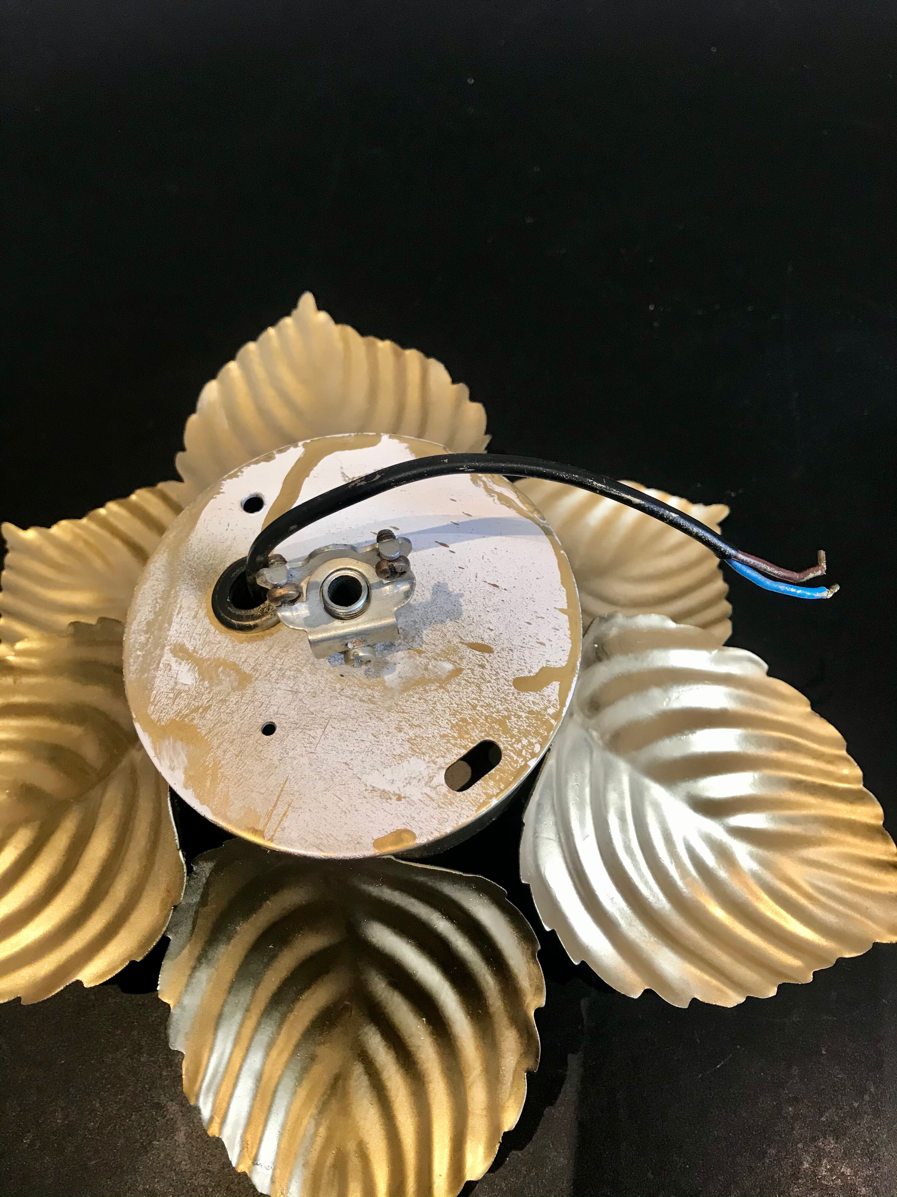 Wall light or ceiling golden leaves