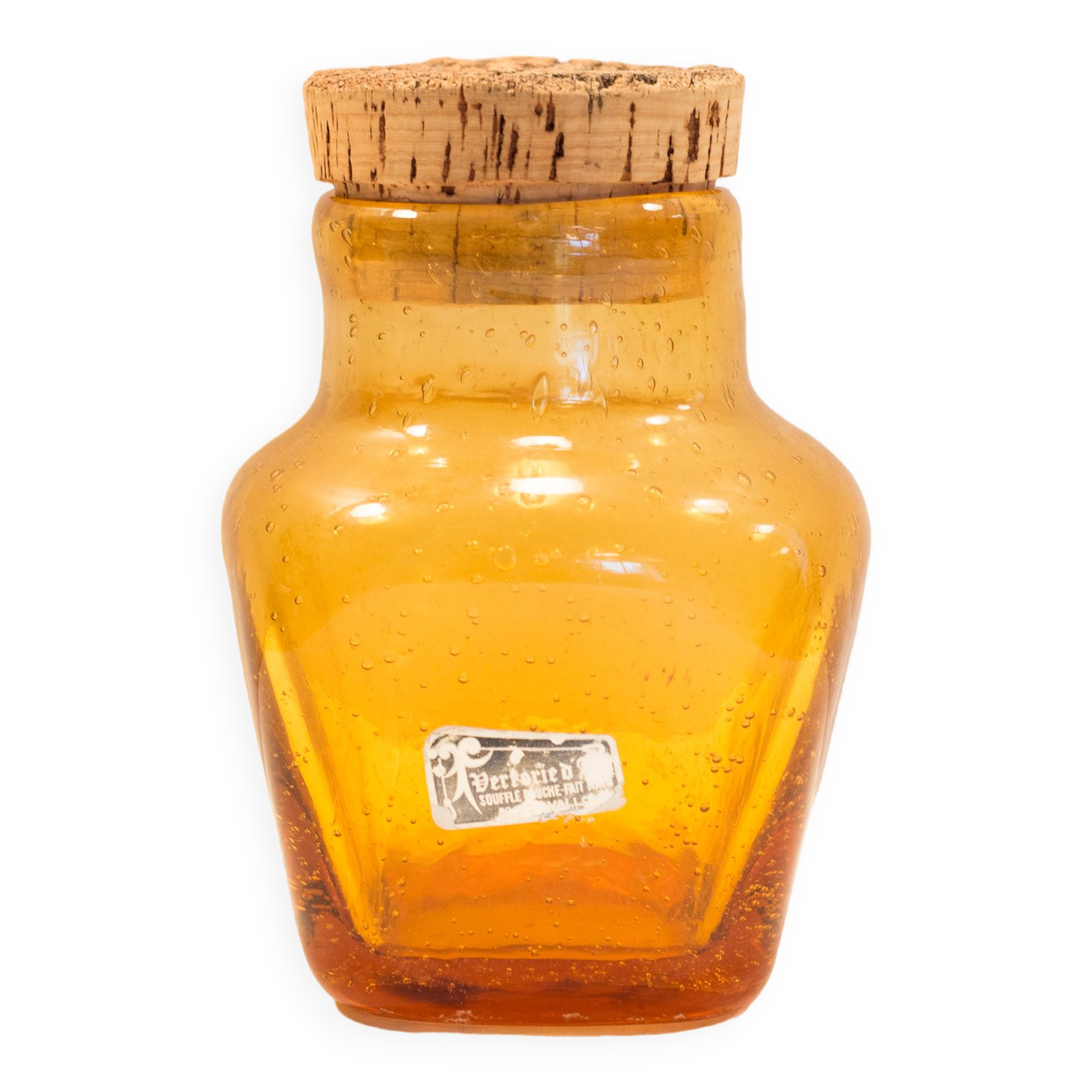 Avallon bubble blown glass jar