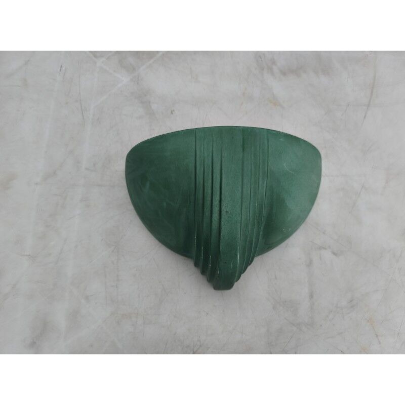 Art Deco wall light in green faience.