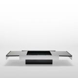 Table basse bar par willy rizzo, cidue, circa 1970