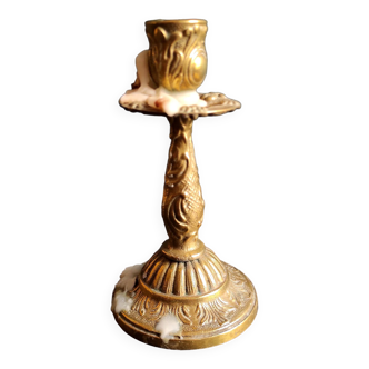 Vintage French bronze candlestick