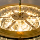 Doria Chandelier Mid-Century Frosted Glass, 1960s, Germany