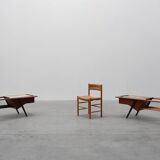 Coffee Table model 210, teak wood and ceramic,by Alfred Hendrickx, Belform