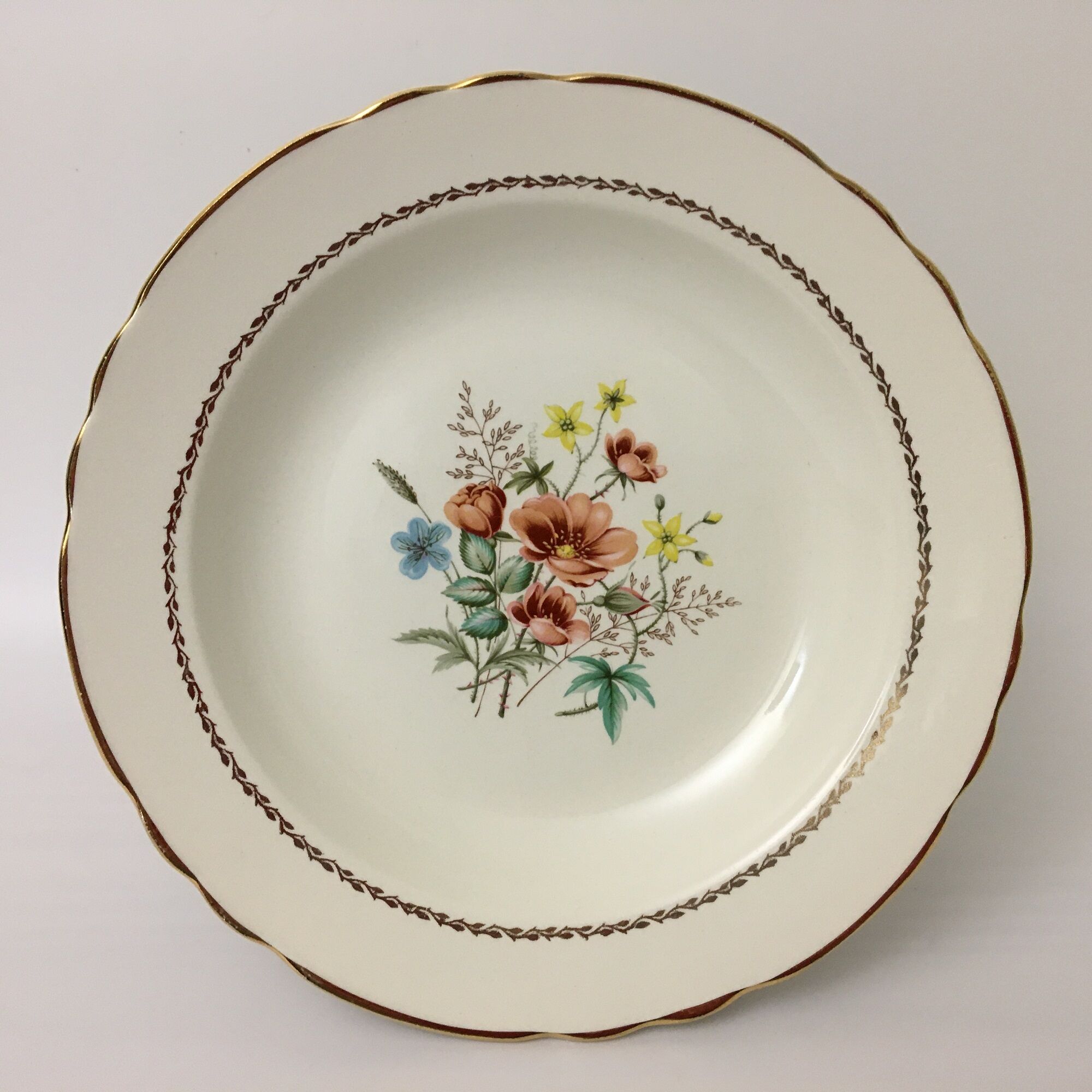 Set of 6 Hollow Earthenware Plates "SALINS" - "Manzat"