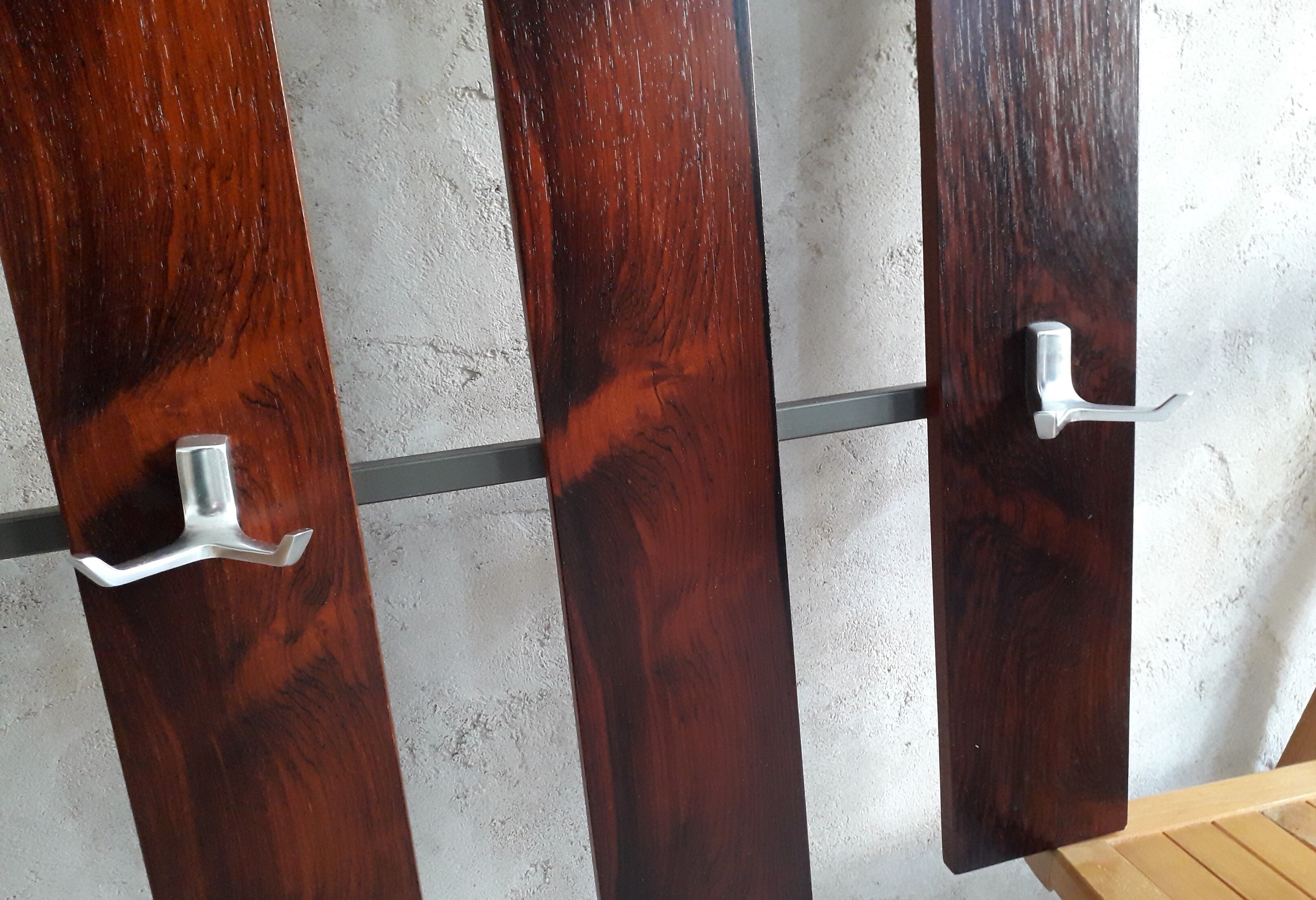 Rosewood wall coat holder