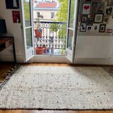 Berber Beni Ouarain handmade rug with colorful polka dots, 100% wool