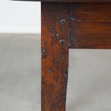 Table ancienne en bois fruitier, 2 tiroirs, France