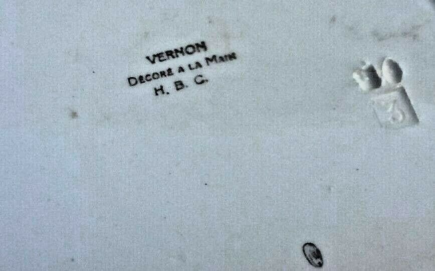 Suite of 6 plates 40s and 50s Faïence H.B.C (Hyppolite, Boulenger, Creil)