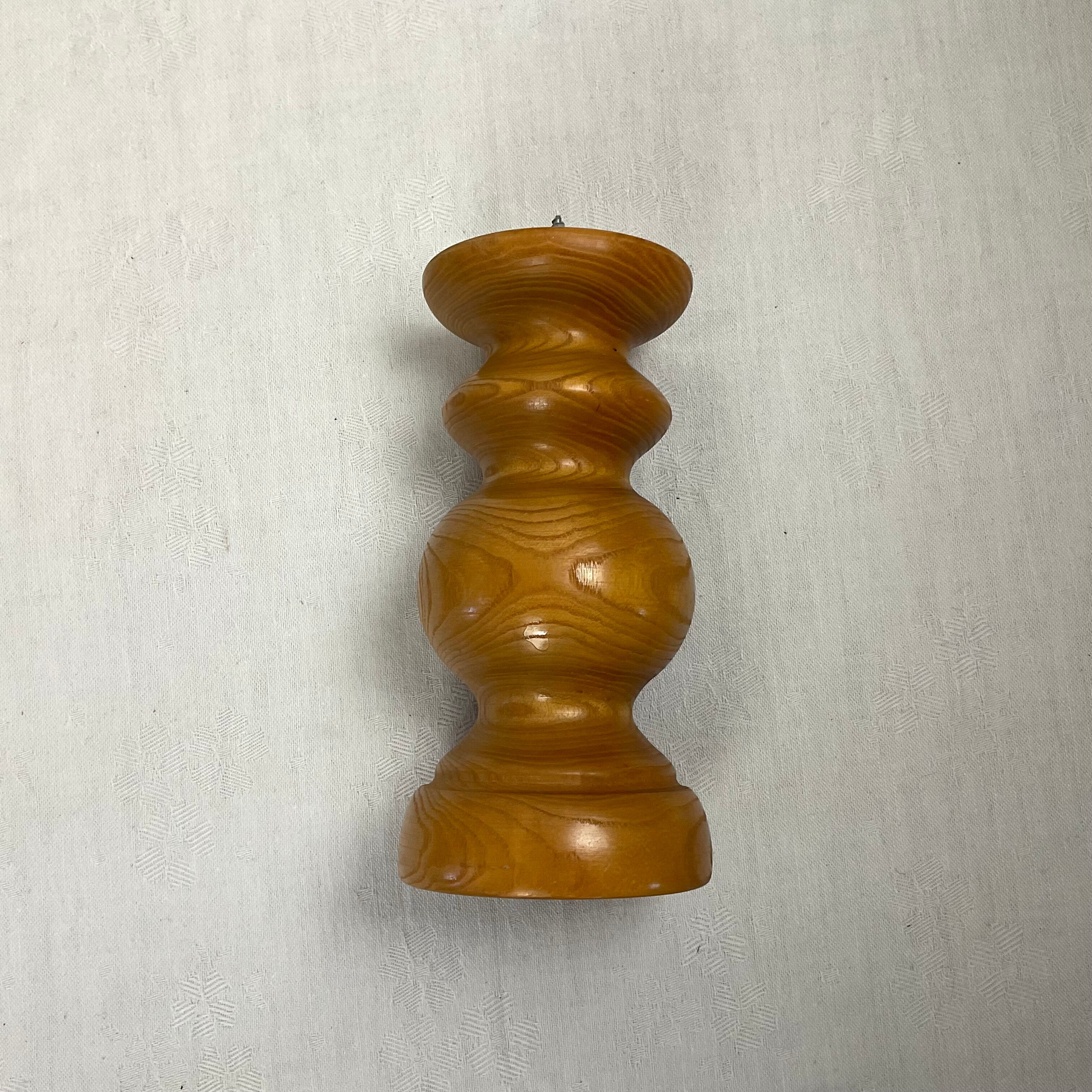 Wooden candle holder