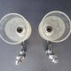 Pair of chrome wall sconces vintage bathroom