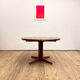 Round Mid Century Dining Table made out of massice teak wood, Denmark, 1970s