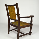 Art deco modernist armchair in dark beech