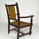 Art deco modernist armchair in dark beech