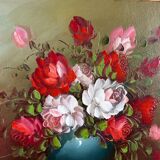 Tableau peinture à l’huile bouquet de fleurs