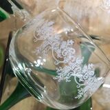 6 glasses engraved "alsace wine"