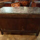 Flowers 18th century marquetry curved Dresser