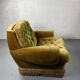 Fauteuil club vintage en tissu vert