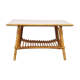 Powdered pink rattan coffee table