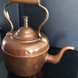 Théière/ bouilloire cuivre et laiton - lot de 2