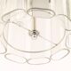 Cylindrical suspension light with crystal glass by Doria, Germany, 1970s.