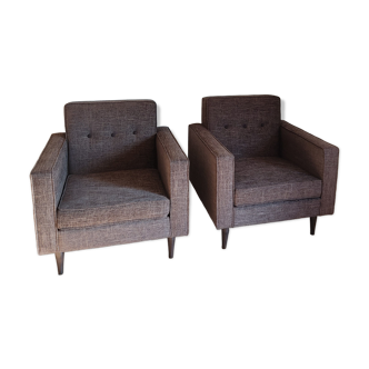 Pair of Kann armchairs design 50s