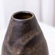 Dark brown ceramic Studio Keramik vase by Elisabeth Dunker, organic mid-century 1960s