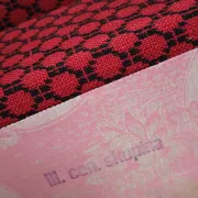 Folding bench Daybed sofa red and black fabric Libena Ex Teh