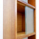 Large vintage glass library mid-century - 1960s