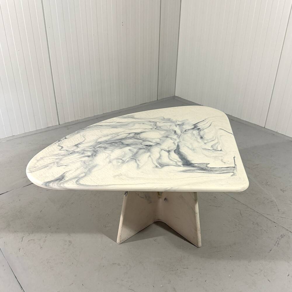 Artificial marble coffee table side table 1980’s