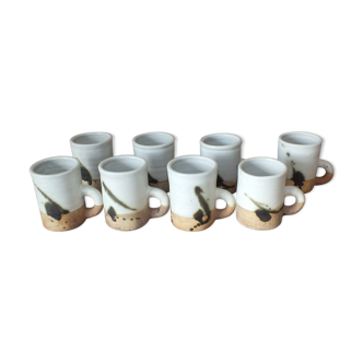 8 Sandstone Chopes Poterie de la Colombe - Vallauris
