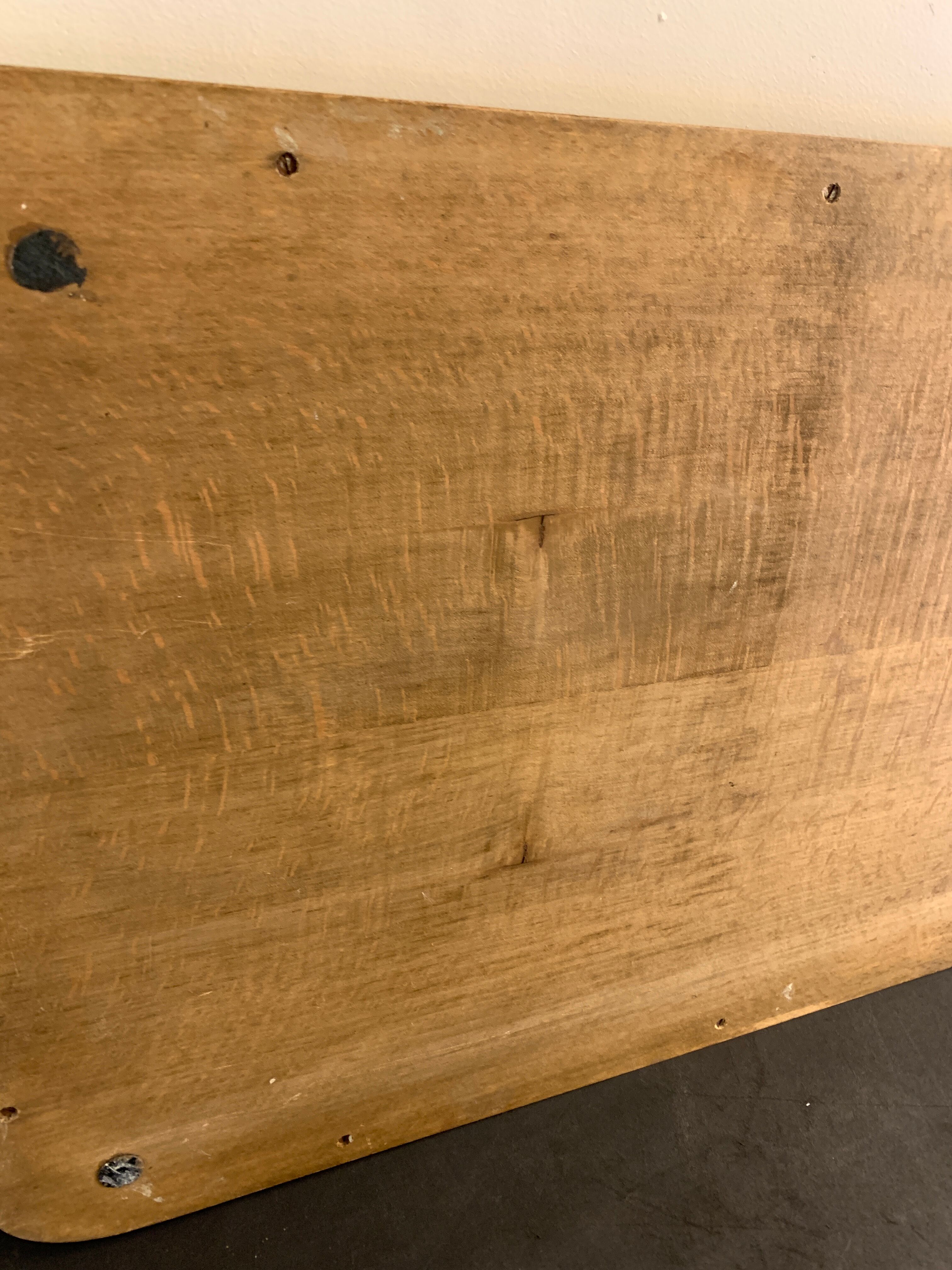 Serving tray in wood, brass and glass, 1960