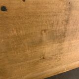 Serving tray in wood, brass and glass, 1960