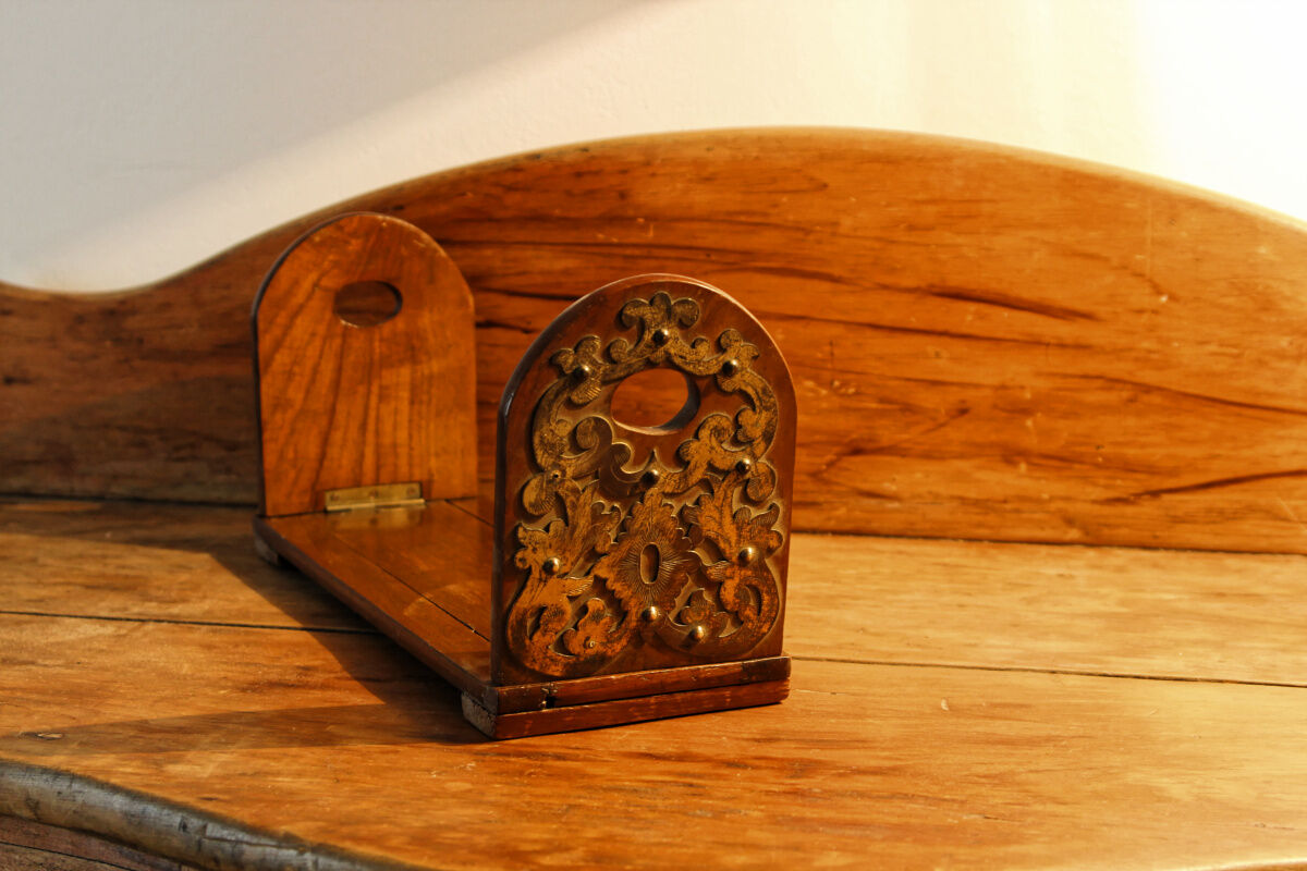 Mahogany and chiseled brass book greenhouse