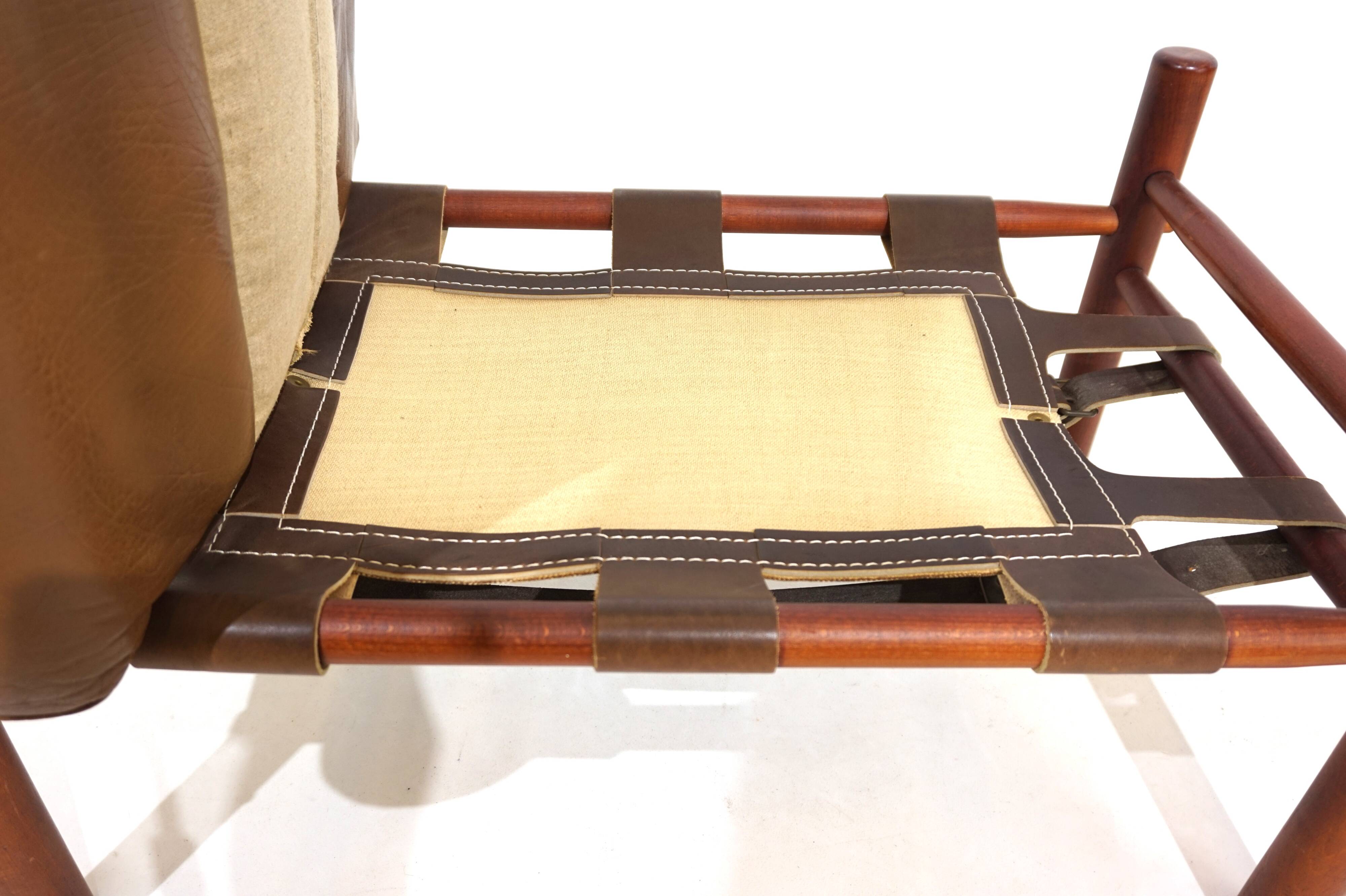 Arne Norell Inca chair with ottoman for Norell AB