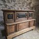 Pharmacy counter in antique oak / kitchen island, circa 1870–1900