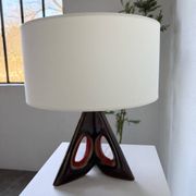 1950s ceramic table lamp, free form