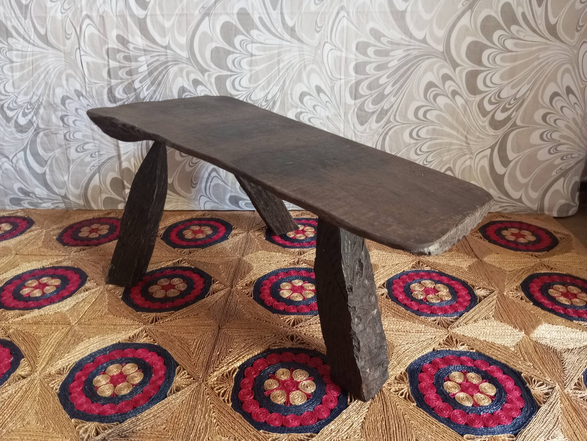 Brutalist wooden table