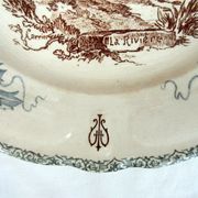 Plate HB Choisy le Roi Louis XIII series model La RIVIERE