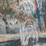 Tableau fontaine signé Albert Martin