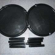 Table noire avec 2 plateaux, 1970