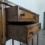 Louis XVI style bedside table with Pyrenean marble.