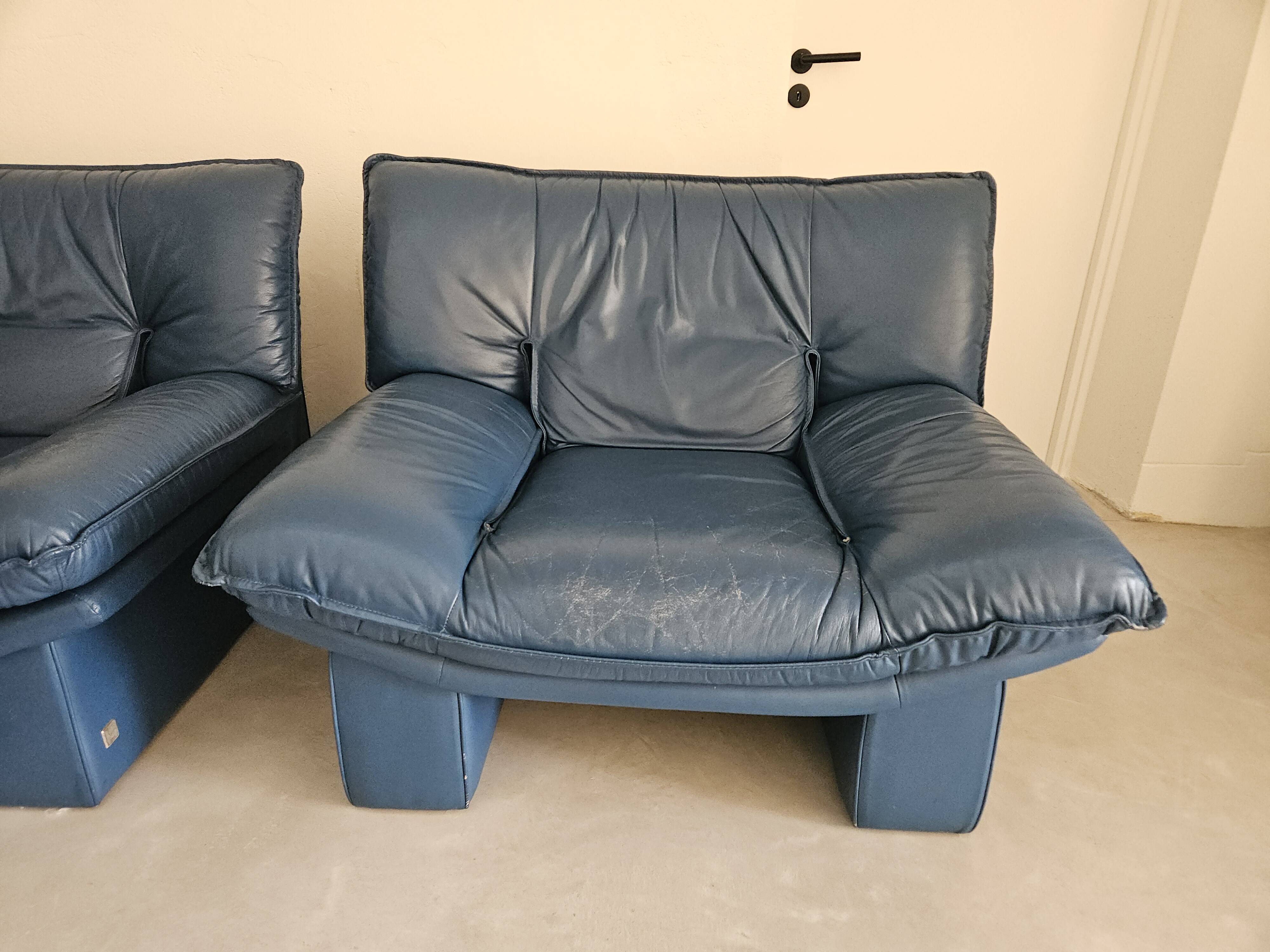 Paire de fauteuils, Nicoletti Salotti, 1980, Italie