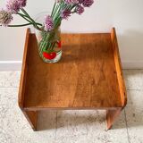 Geometric coffee table wood vintage honey