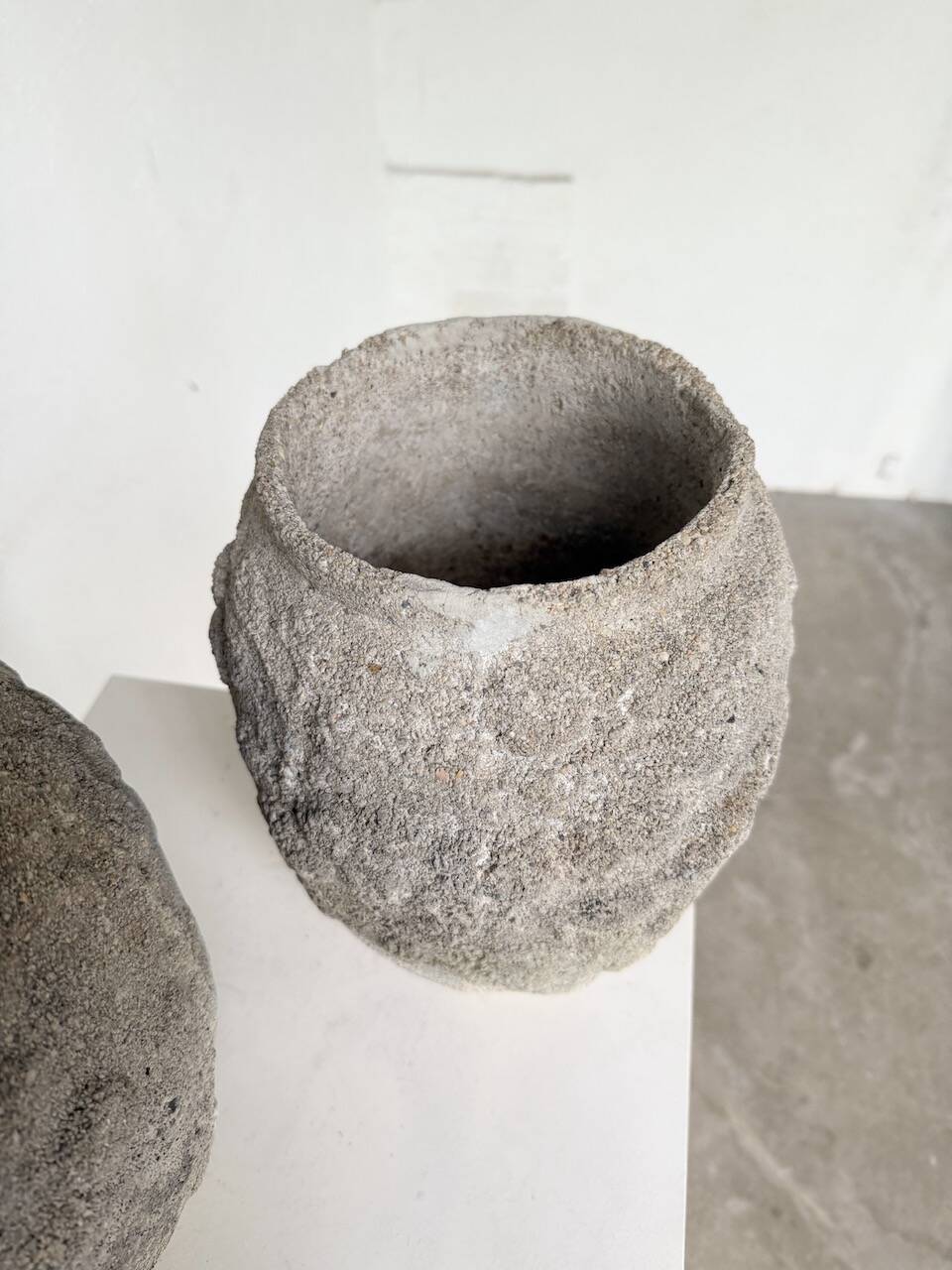 Pair of cement planters, 1900