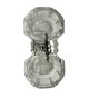 Double crystal metal silver-plated salvers Christofle 20th century